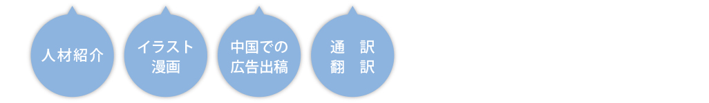 中国での広告出稿、貿易、通訳、翻訳など中国でのビジネスにご対応いたします。